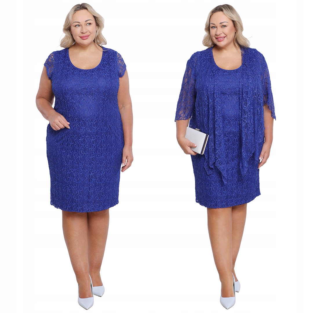 Šaty z modré krajky 54