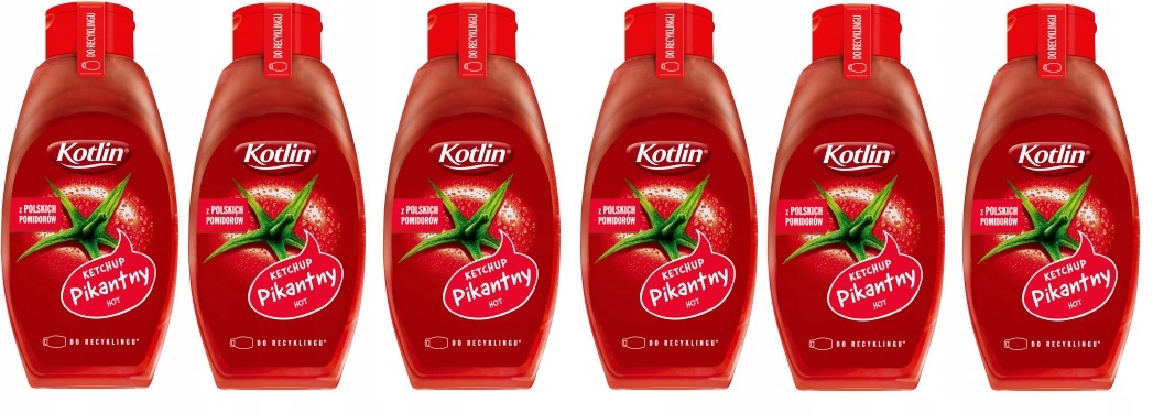 Levně 6 x 950 g Kotlin Pikantní kečup bezlepkový Karton