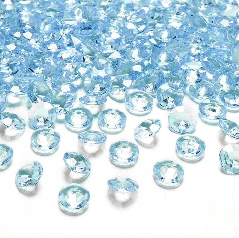 

Diamenciki na stoły 100szt Błękitne ślub