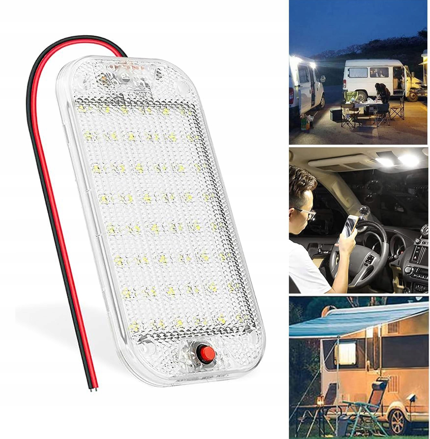 LAMPKA OŚWIETLENIE LED DO WNĘTRZA SAMOCHODU 12 V 4 szt Producent części Bedee