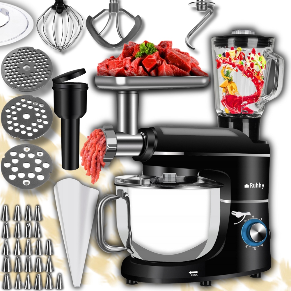 Robot kuchenny Planetarny mikser Wielofunkcyjny duży 3w1 2200W 6,2l Blender