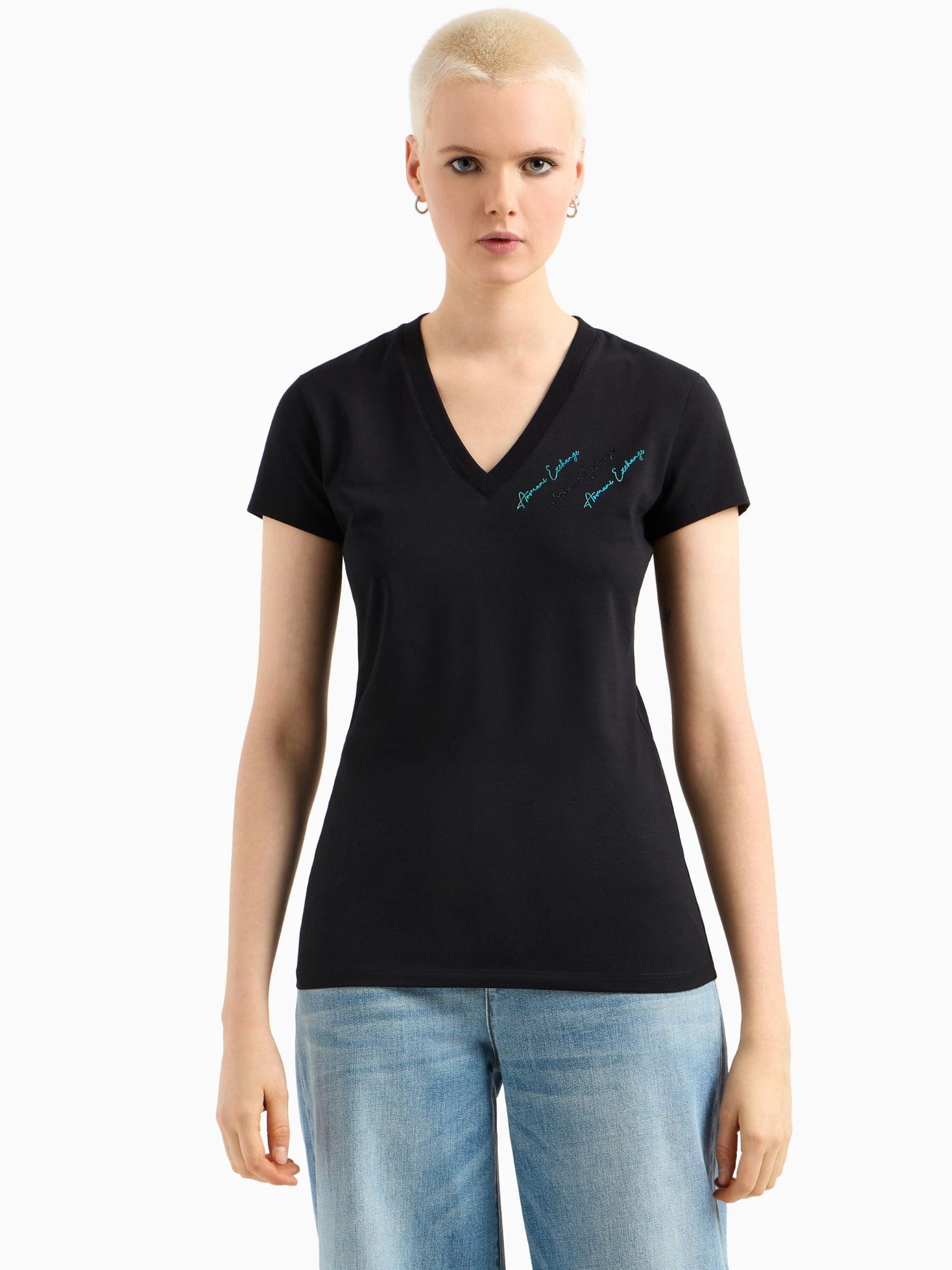 Dámské tričko Armani Exchange XW000600 AF10355 černé M