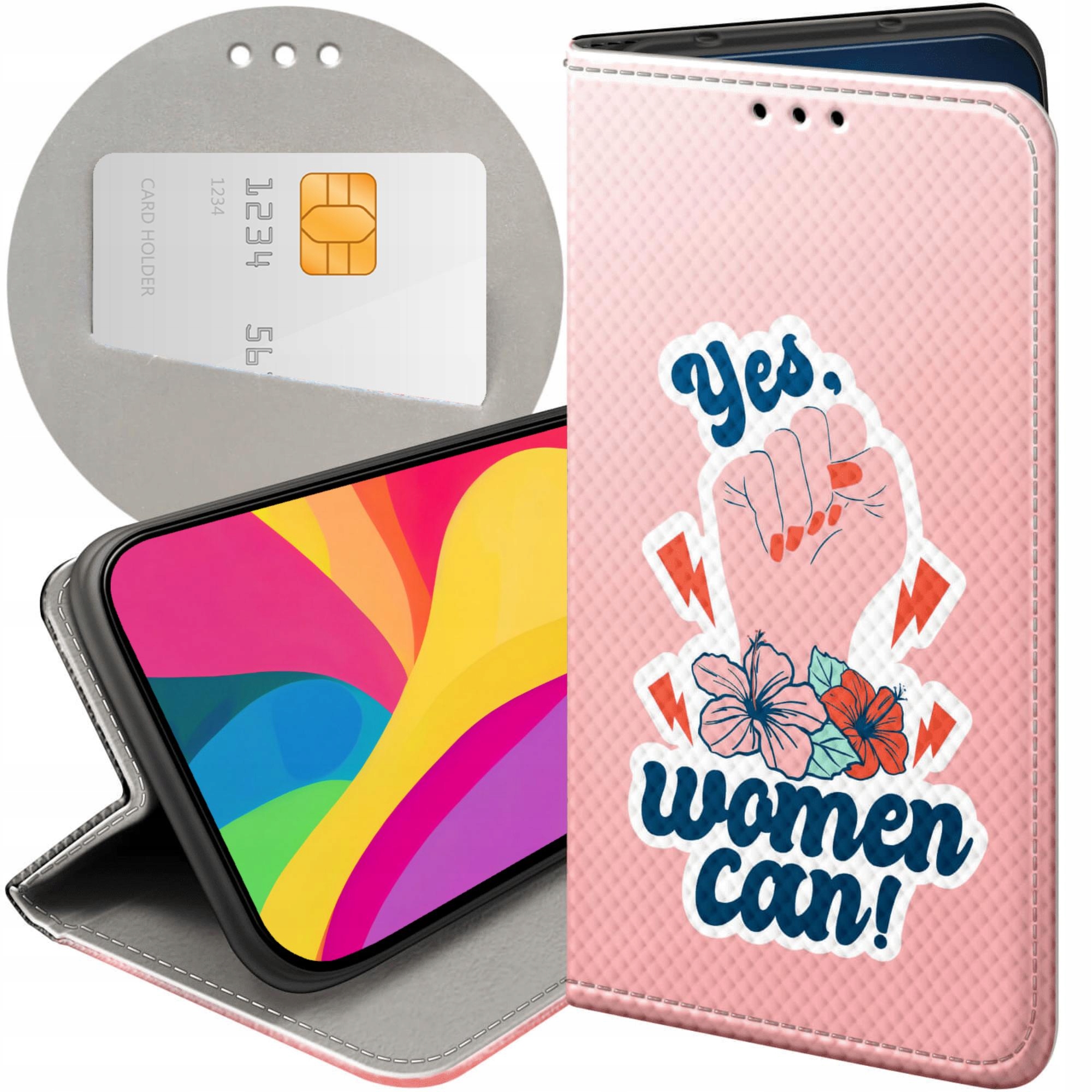 Etui Z Klapką Do Oppo A40 Siła Kobiet Girl Power Feminizm Futerał