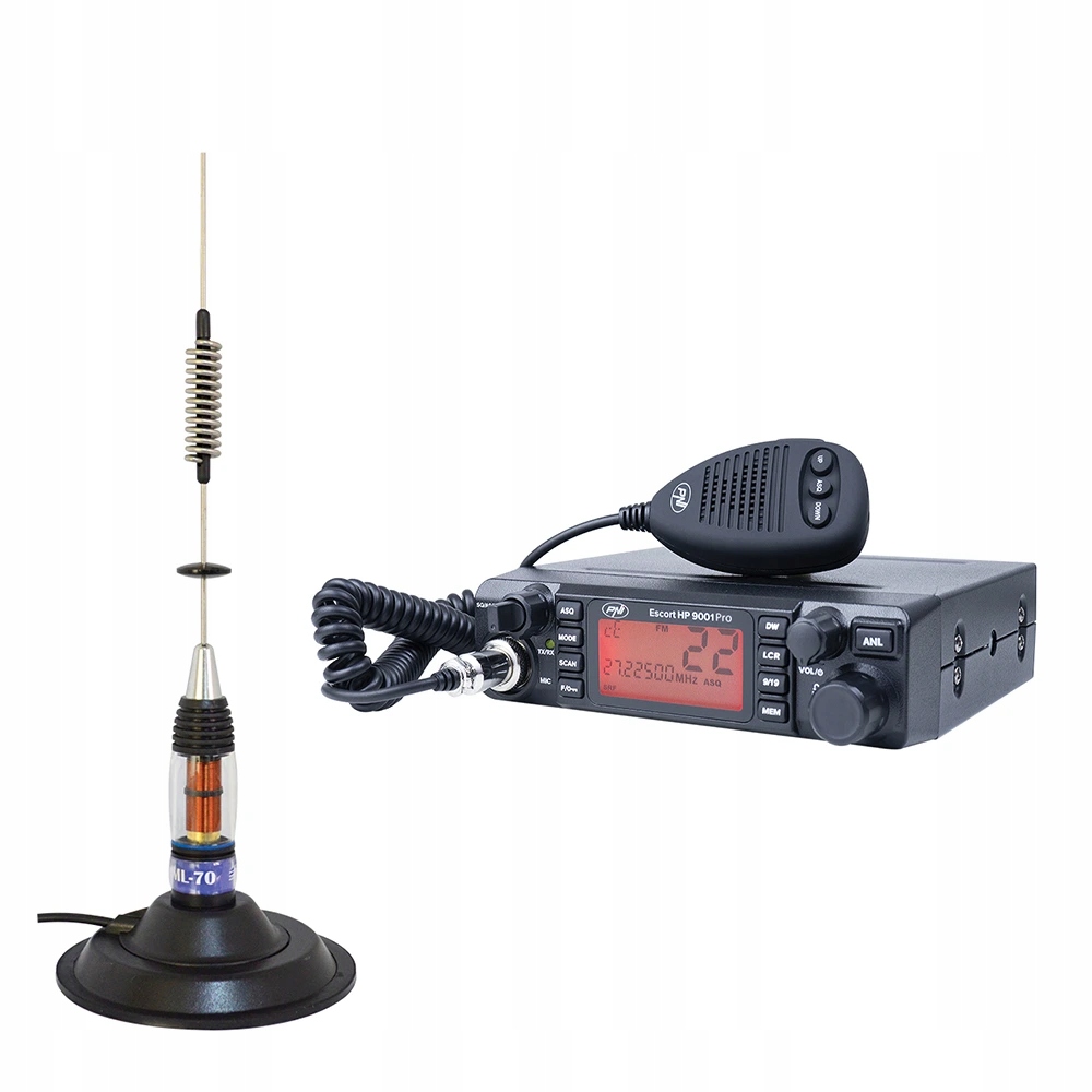 Cb Pni Escort Esqort Sada rádiových staníc Hp 9001 Pro Asq, Am-fm, 12V, 4W