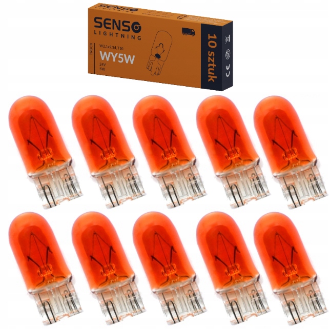 

Żarówka Senso WY5W W5W 24V Pomarańczowa x10sztuk