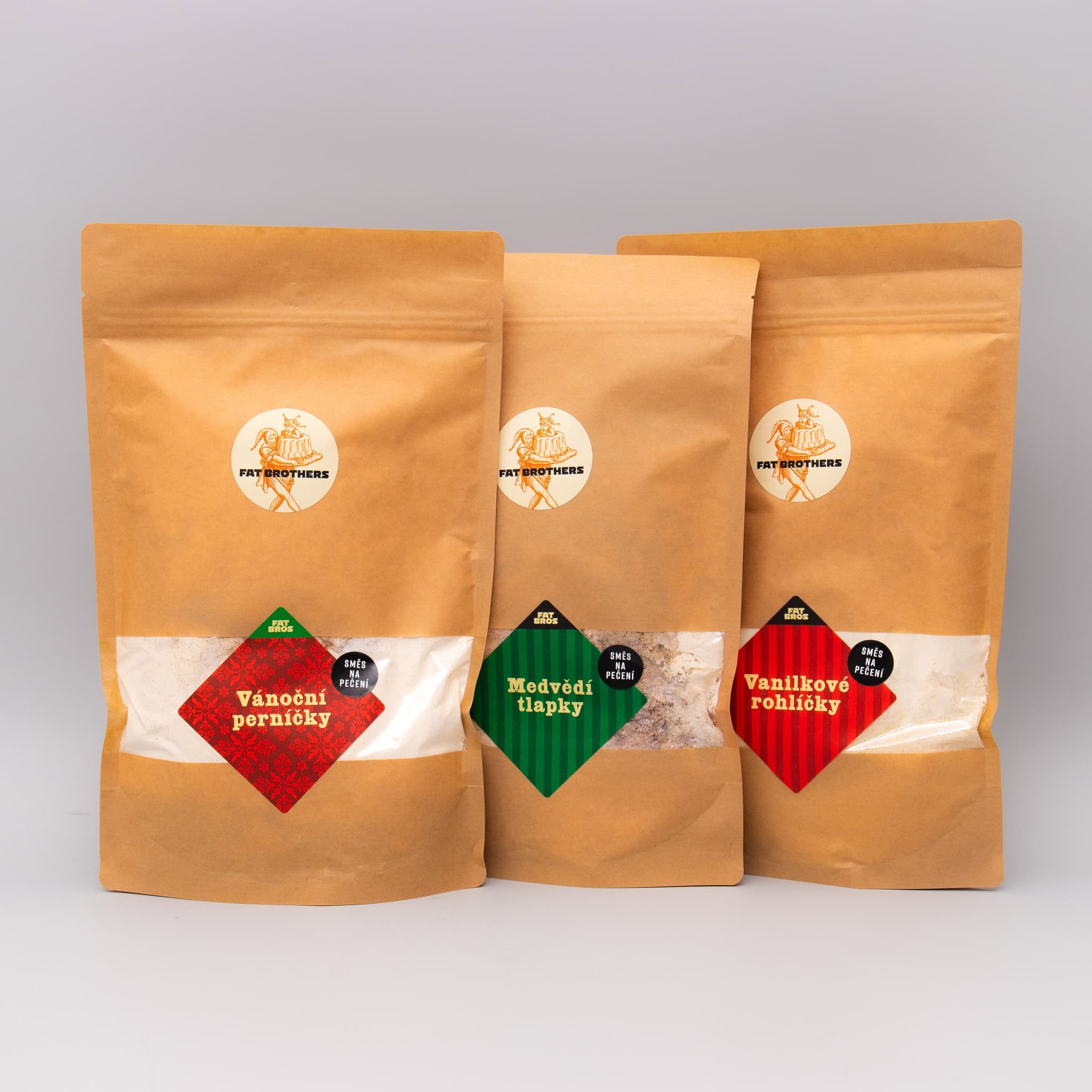 Levně Sada sváteční pečení-perníčky, pracny a vanilkové rohlíčky-směsi na pečení