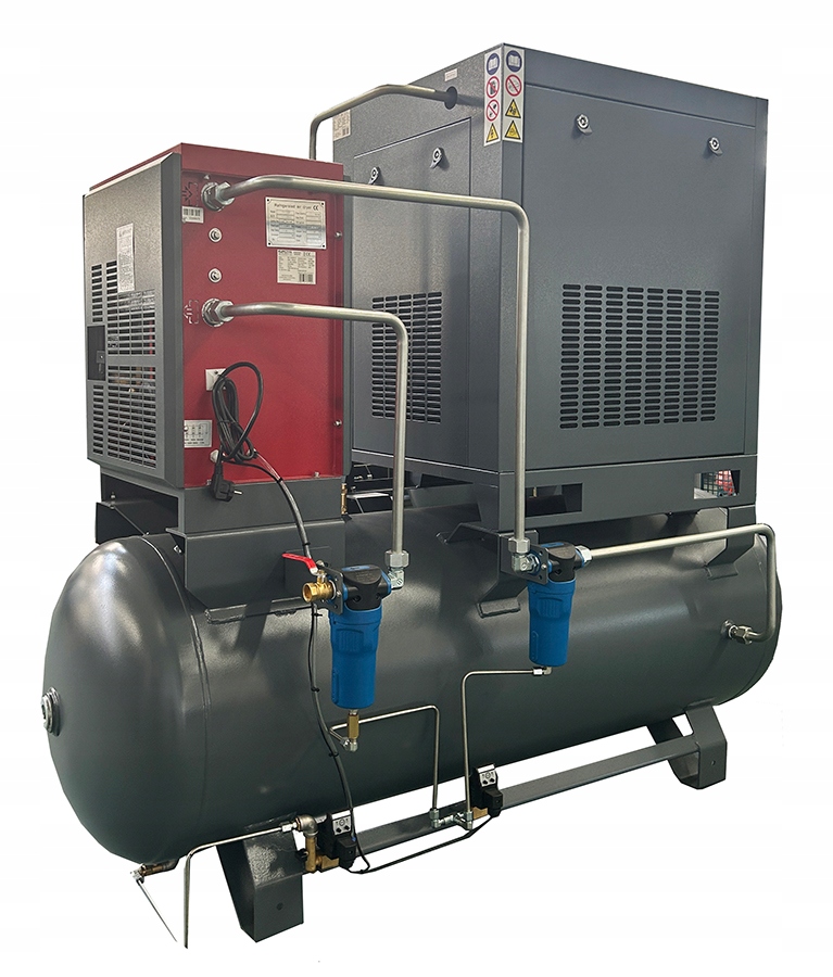 Kompresor śrubowy z osuszaczem KKS 10/500 FD 950 l/min 7,5 KW Falownik Model KKS 10/500FD