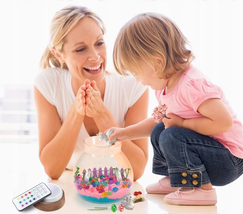 Jednorożec Zestaw Kreatywny Dziewczynki Lampka Nocna Piasek Kinetyczny DIY Materiał inny