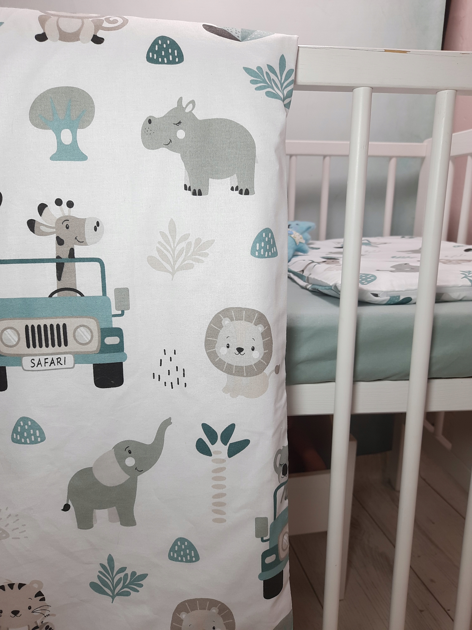 Poszewka poszwa na kołdrę SAFARI MIŚ PANDA MORSKI turkus 120X90 90X120 Długość (cm) 120