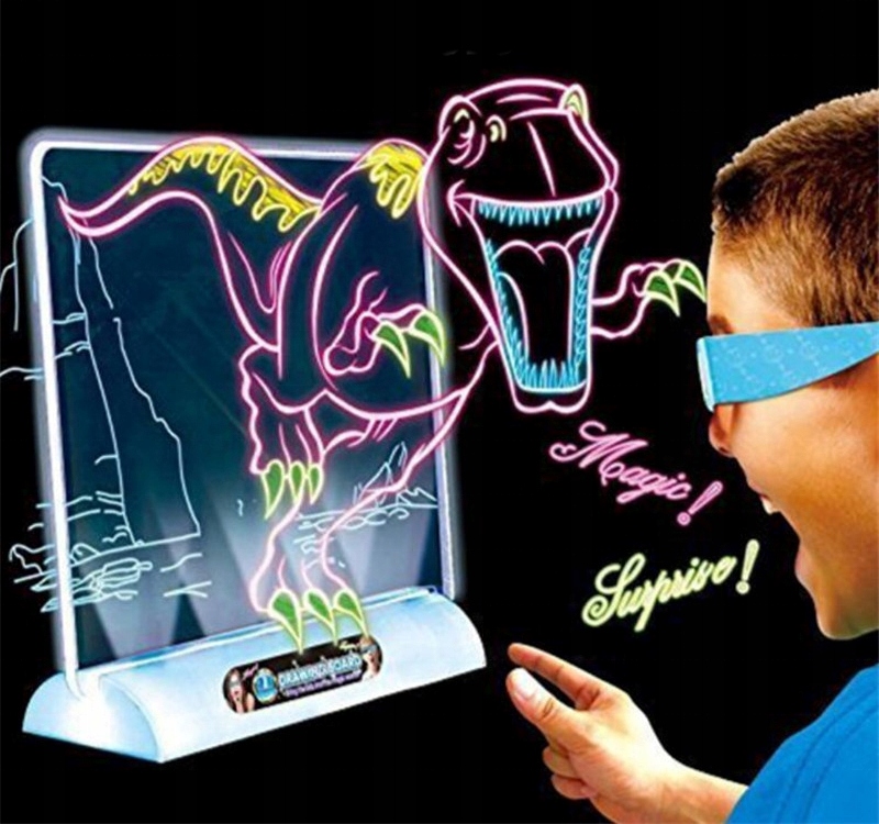 MAGICZNA TABLICA 3D DO RYSOWANIA DZIECI OCEAN Materiał plastik inny