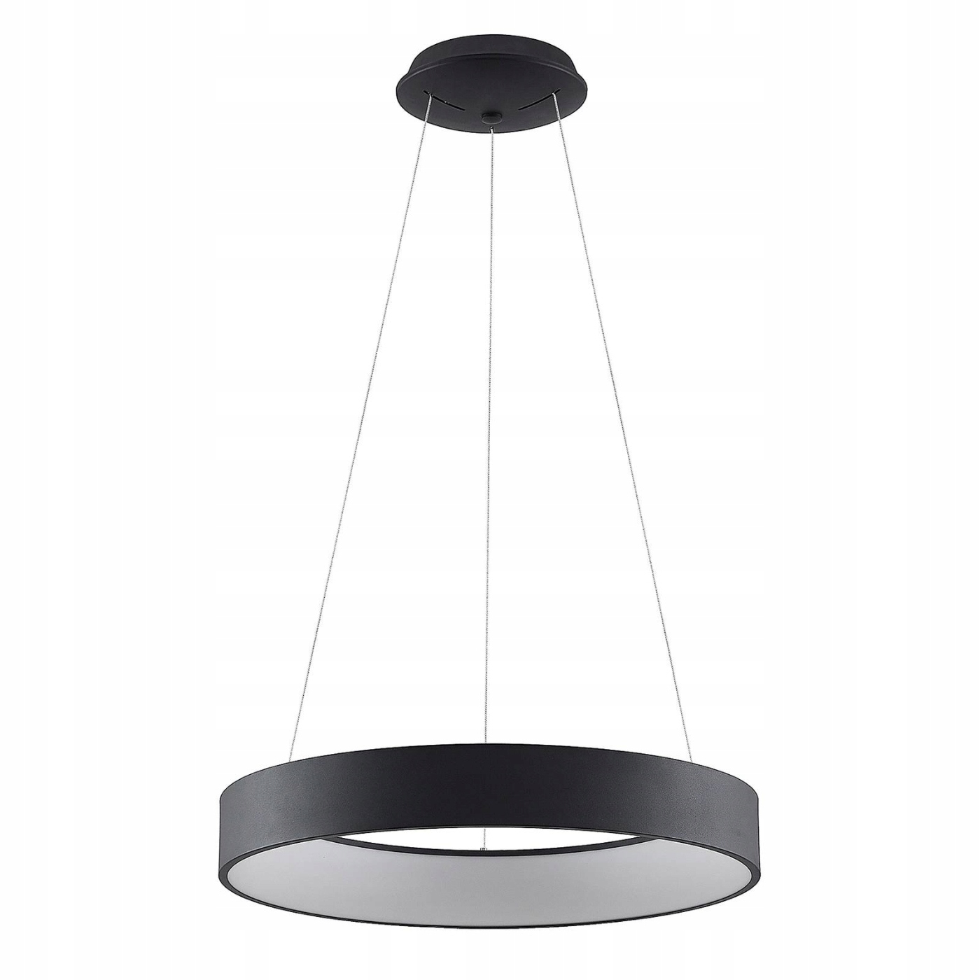 Arcchio Led lampa wisząca Aleksi, Ø 60 cm, czarny, metal, Cct