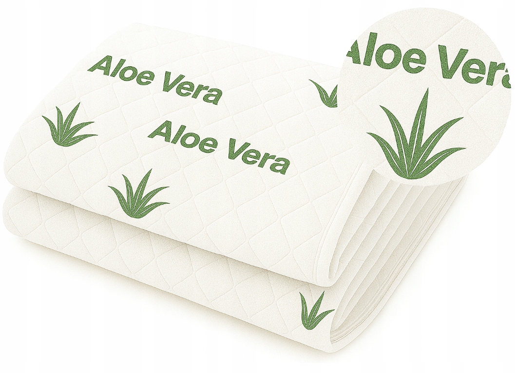 Ochranný obal na matrace 120×200 Aloe Vera na zip, prošívaný rozměr