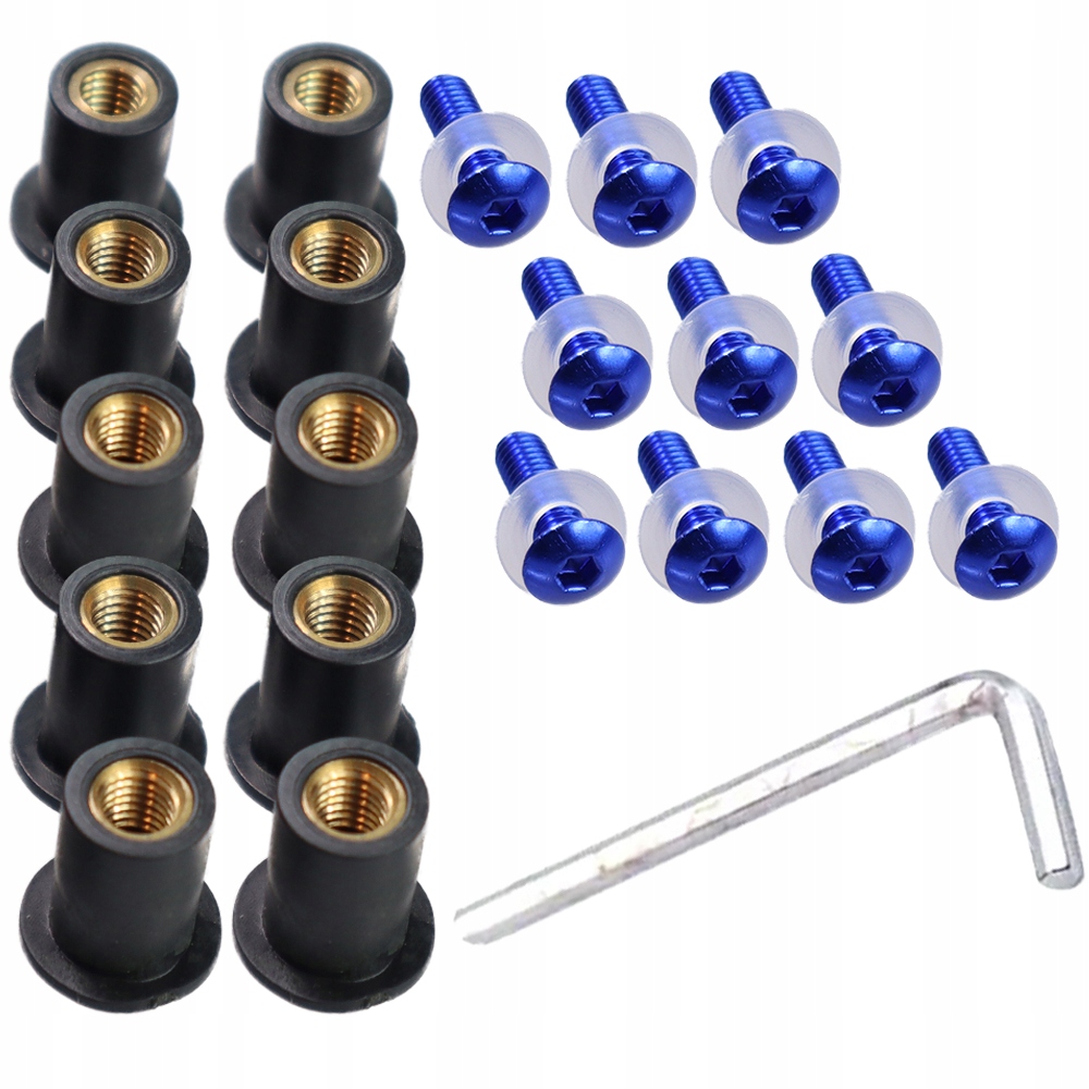 Gumowa Tulejka do Owiewek M5 x 14 Niebieskie Śruby