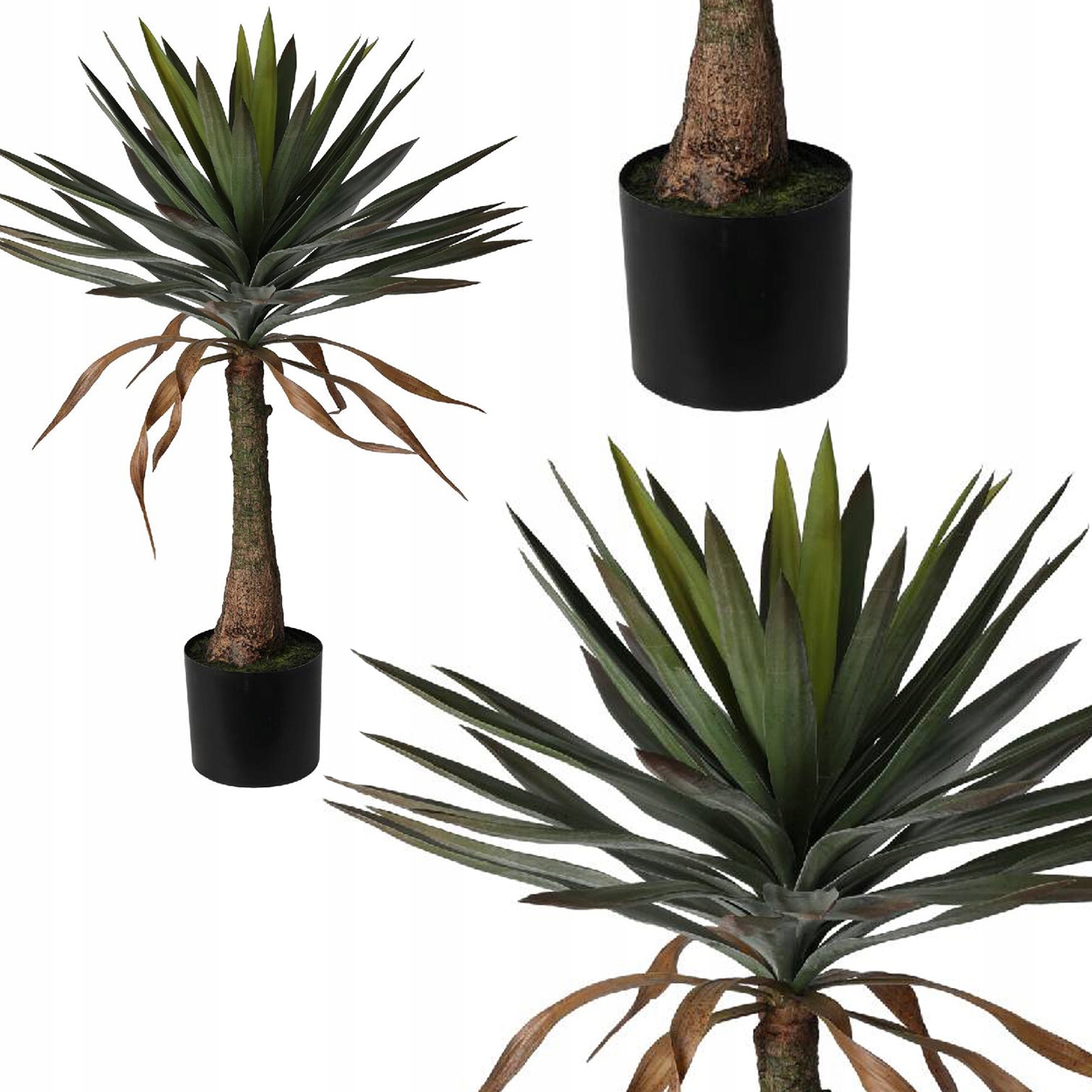 Umelý V Kvetináči Umelý Stromček Juka 90 CM Umelá Rastlina Juka Dom