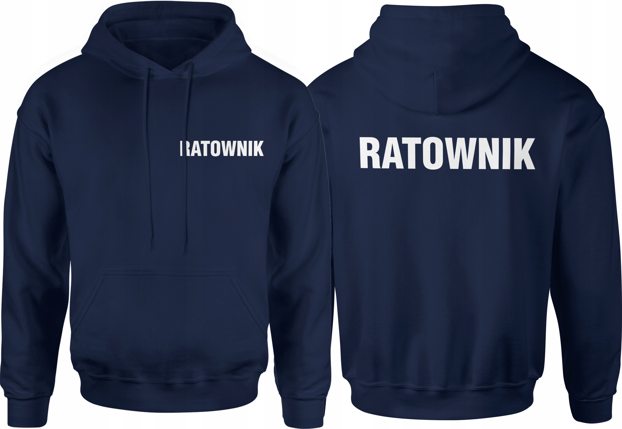 RATOWNIK BLUZA STRÓJ RATOWNIKA MĘSKA ROZMIAR L Z KAPTUREM DRESOWA NADRUK