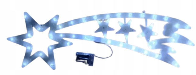 GWIAZDA BETLEJEMSKA KOMETA 59 CM ŚWIECĄCA ZAWIESZKA NA OKNO LED NA BATERIE