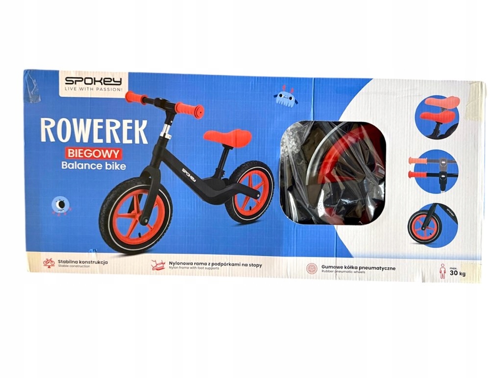 Spokey Rowerek biegowy Czerwony