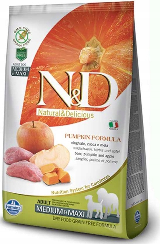 

Nd 3307 Dog M/M No Grain Pumpkin Boar Apple 2,5kg