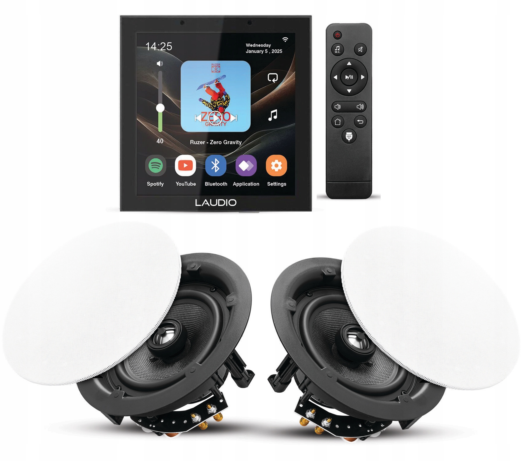 Laudio W40WIFI Podomítkové Internetové Rádio S Bt/usb Reproduktory 2X 80W