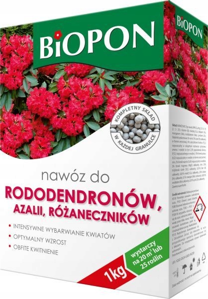 Nawóz do rododendronów, azalii i różaneczaników Forma granulat