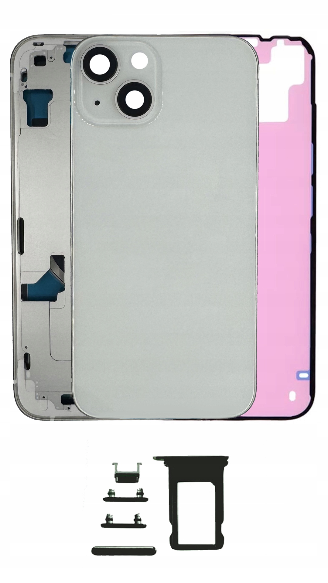 Kompletní pouzdro Bílé pro Apple iPhone 14, tělo a rámeček