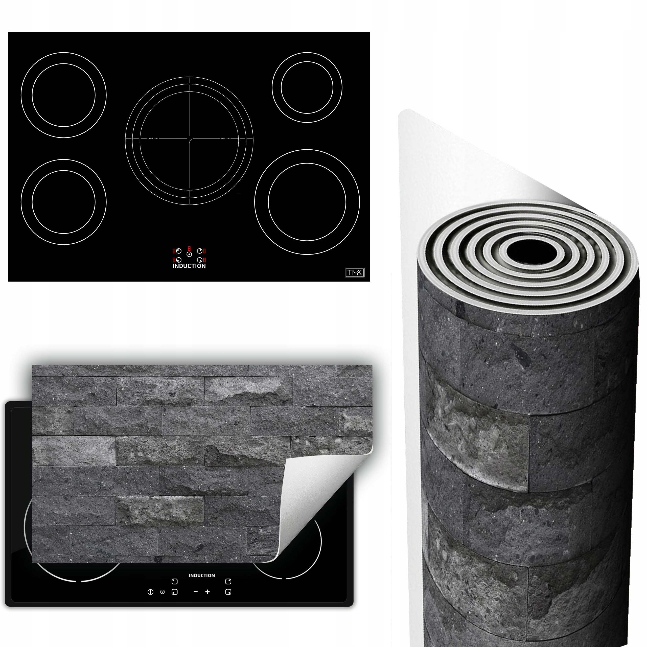 Vinylová Podložka Ochrana Kuchyňské Desky 90x52 šedá cihla