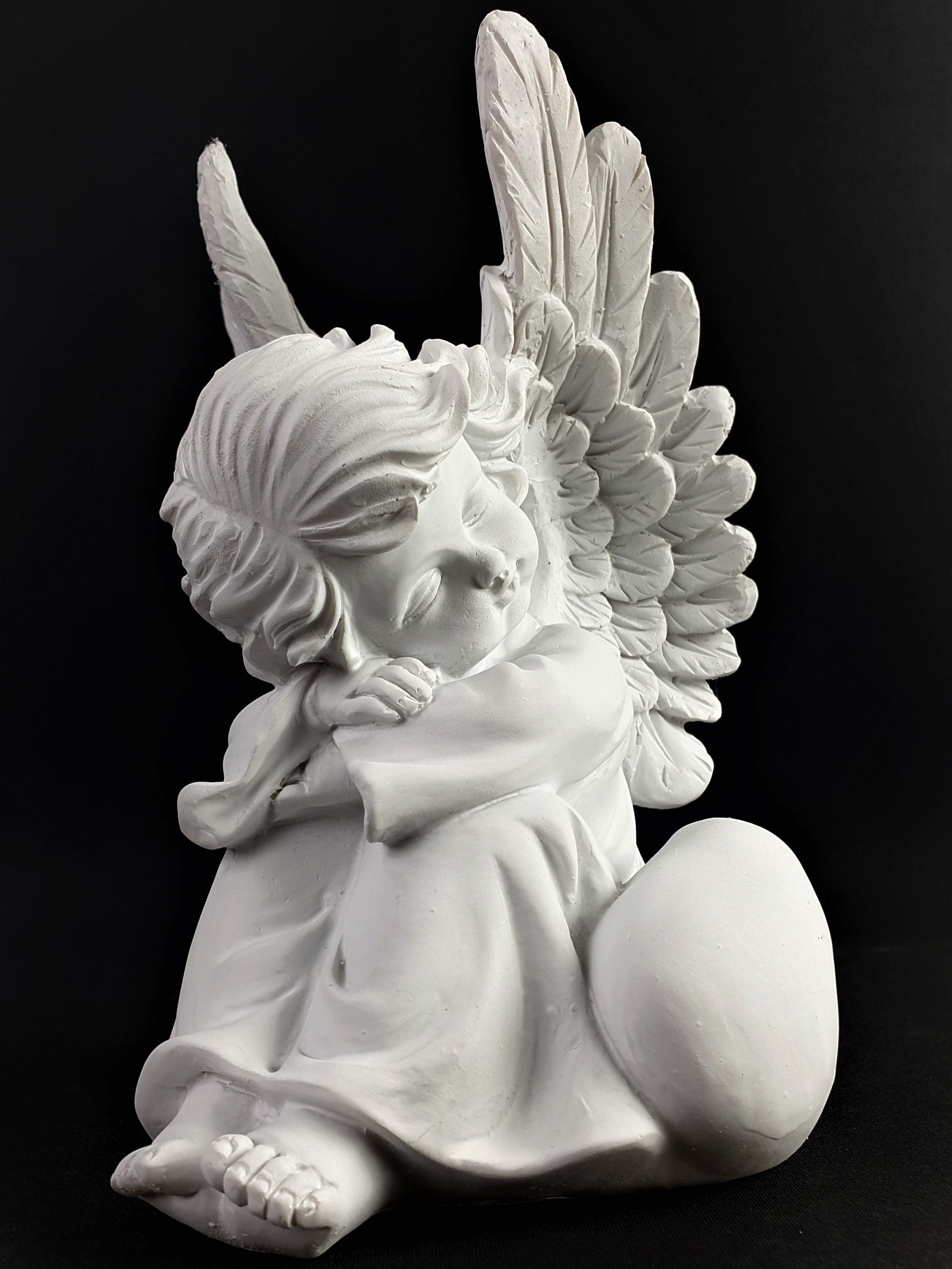 ANIOŁ FIGURKA ANIOŁKA Z SERCEM 18 CM ANIOŁEK ZNICZ Kolor biały