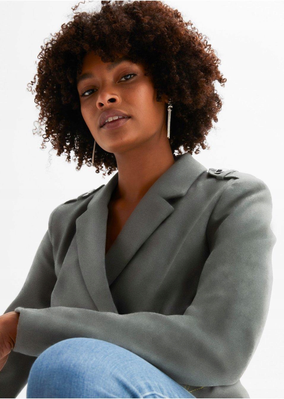 32 BONPRIX KRÓTKI PŁASZCZYK Rękaw długi rękaw