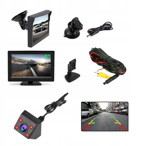 КОМПЛЕКТ МОНИТОРА 5 + КАМЕРА ЗАДНЕГО ВИДА 4 ИК ОПТИКА SONY