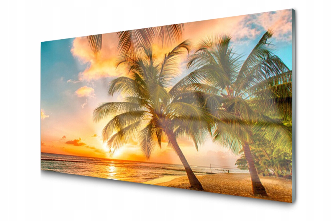 

Panel szklany dekor Palma Drzewo Morze 120x60