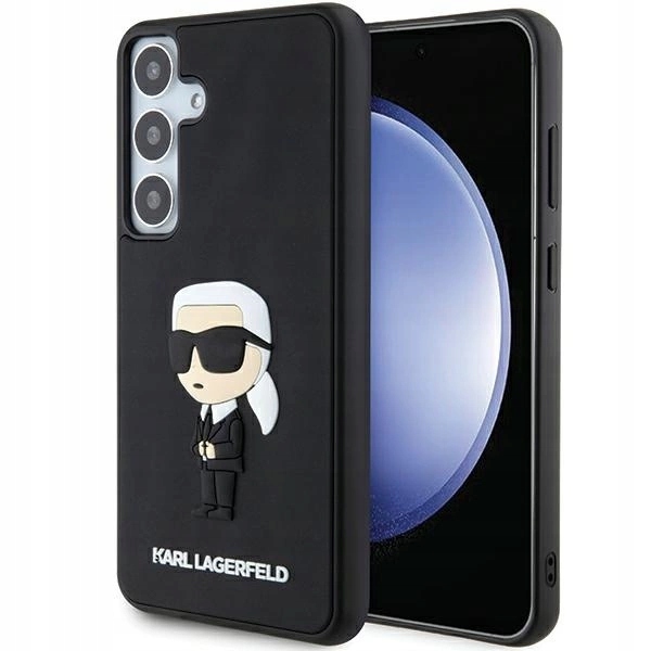 Pouzdro Karl Lagerfeld 3D Rubber Ikonik pro Samsung Galaxy S24 černé