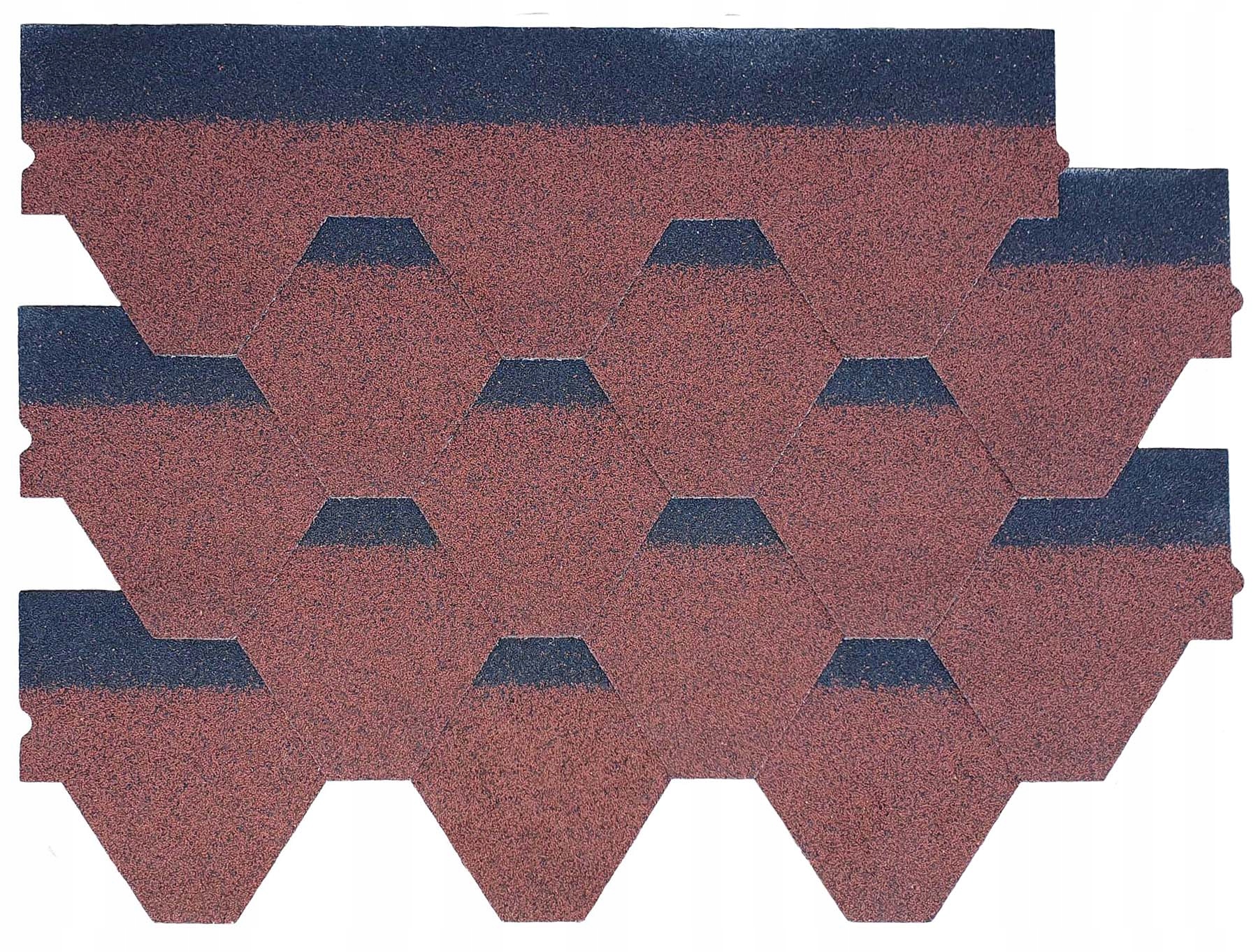 Gont bitumiczny HEXAGONAL ROCK czerwony