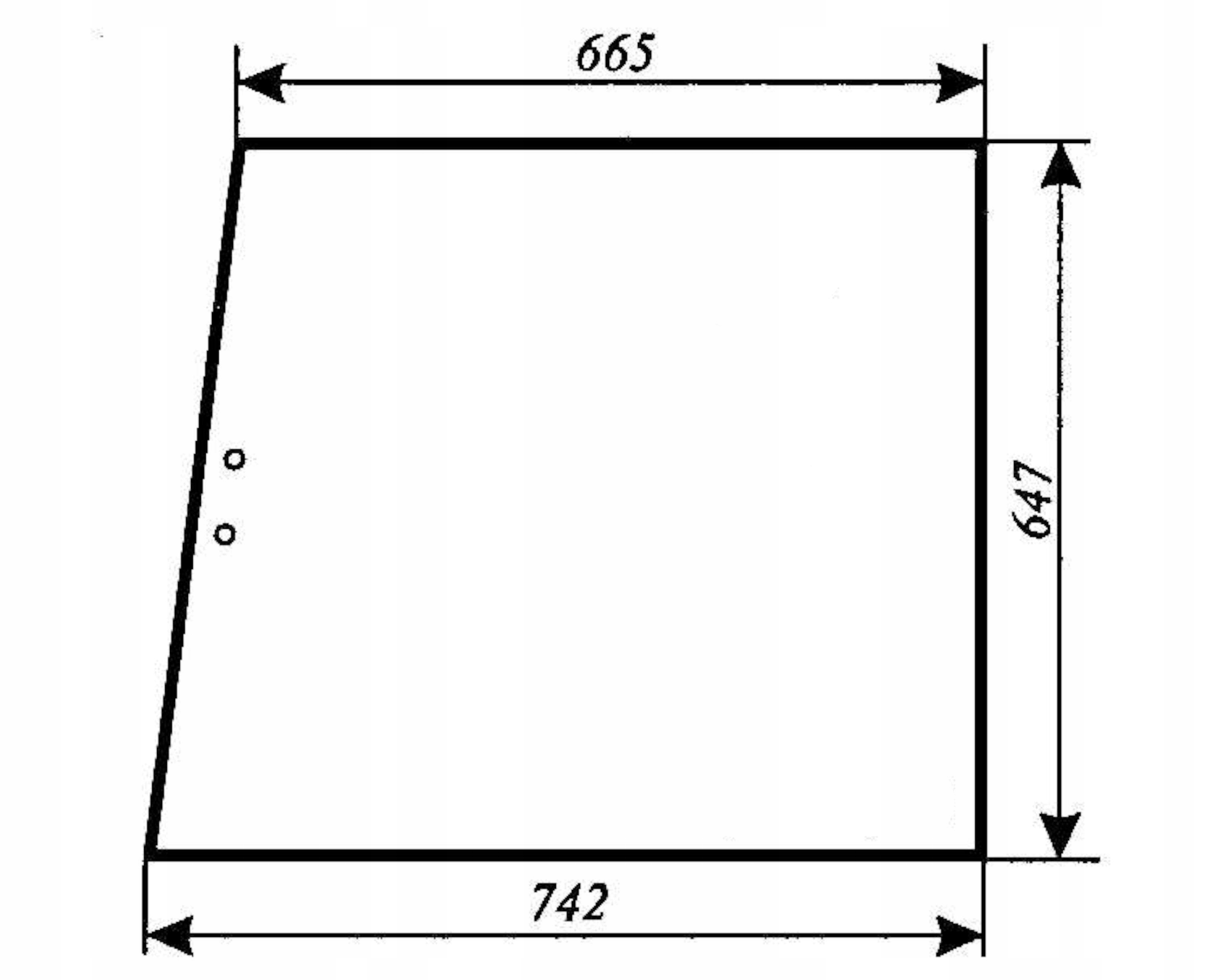 sklo Massey Ferguson 2000 boční pravé 3380125M2