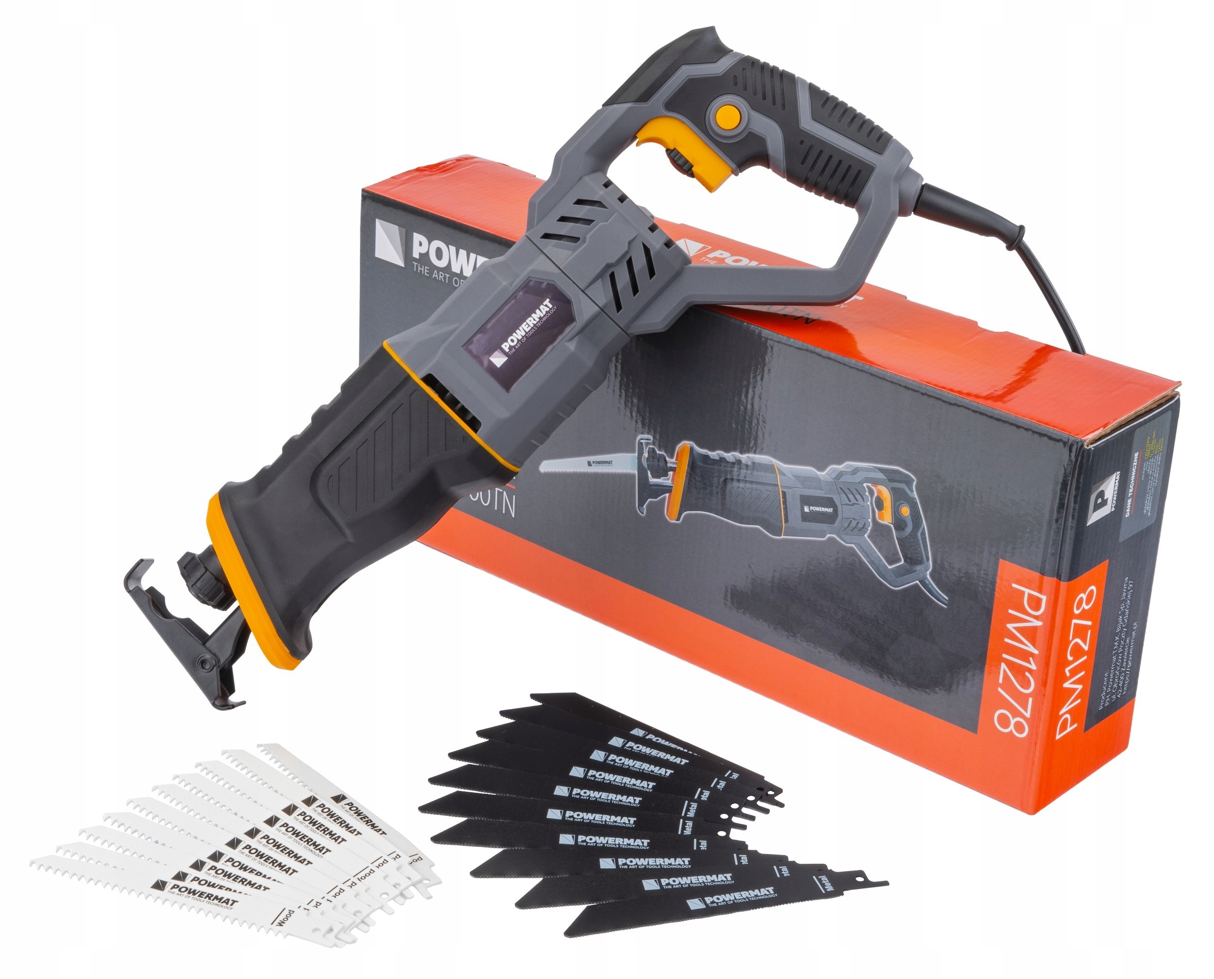 PIŁA SZABLASTA WYRZYNARKA LISI OGON ELEKTRYCZNA 1800W 20 x NOŻ MOCNA Głębokość cięcia w drewnie 200 mm