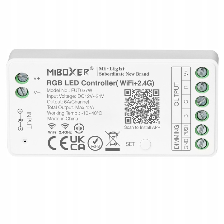 

Sterownik FUT037W Milight Wifi tuya Rgb Strefowy