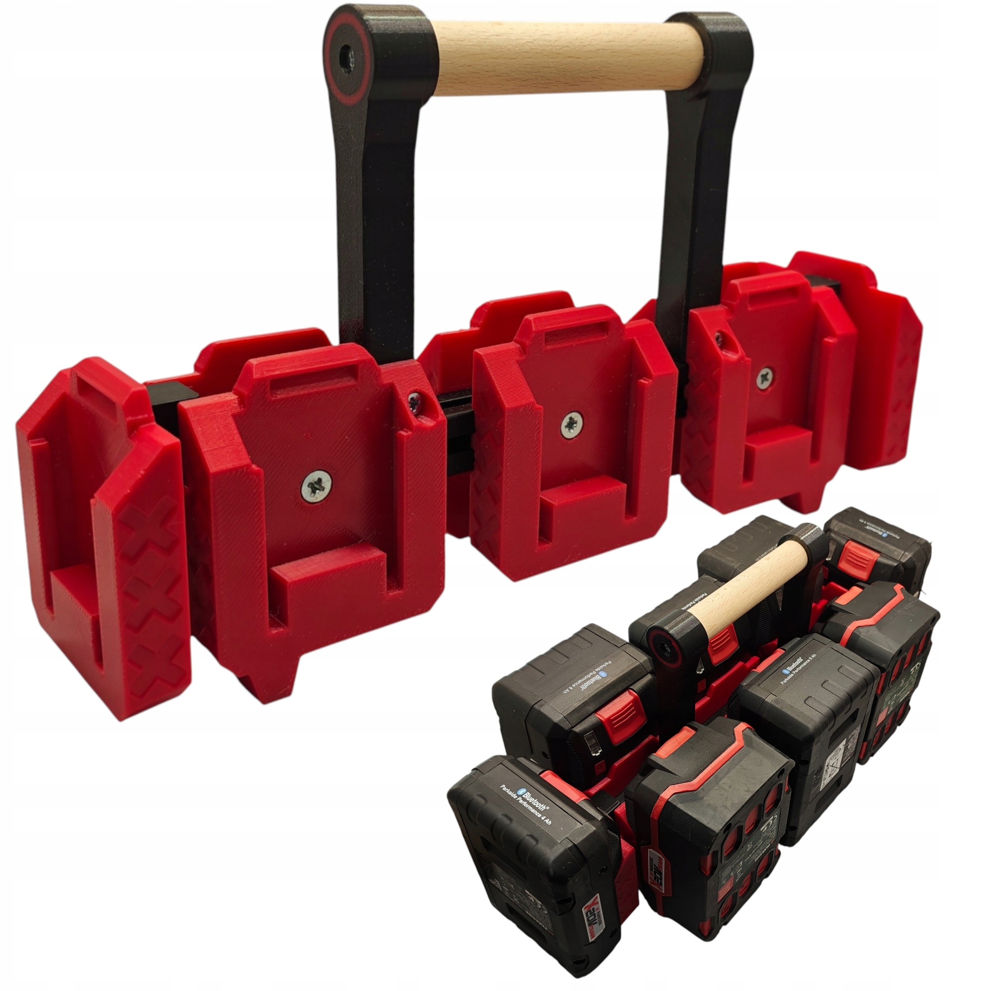 Koszyk Transporter na 8 akumulatorów Parkside X20V Team uchwyt stacja