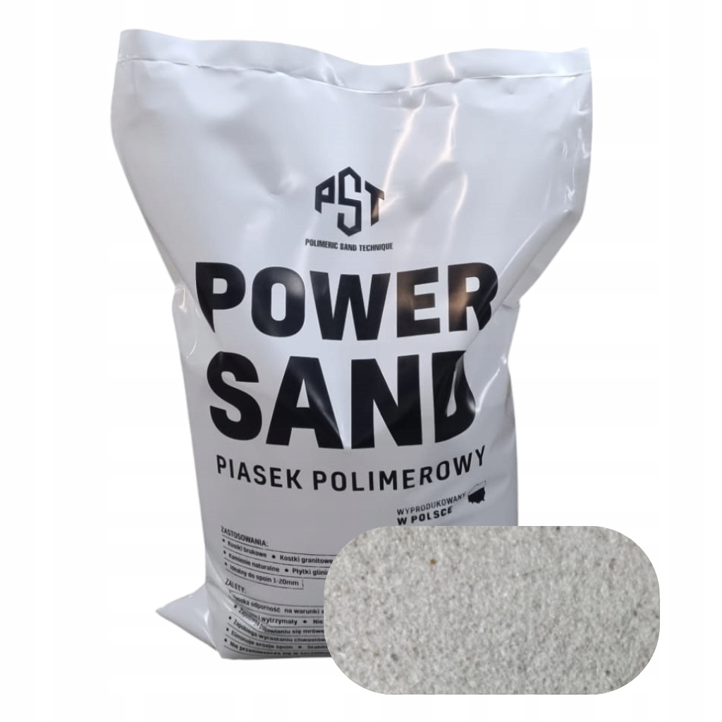 Piasek polimerowy fuga do kostki bruku płyt piaskowy biały PowerSand 20kg