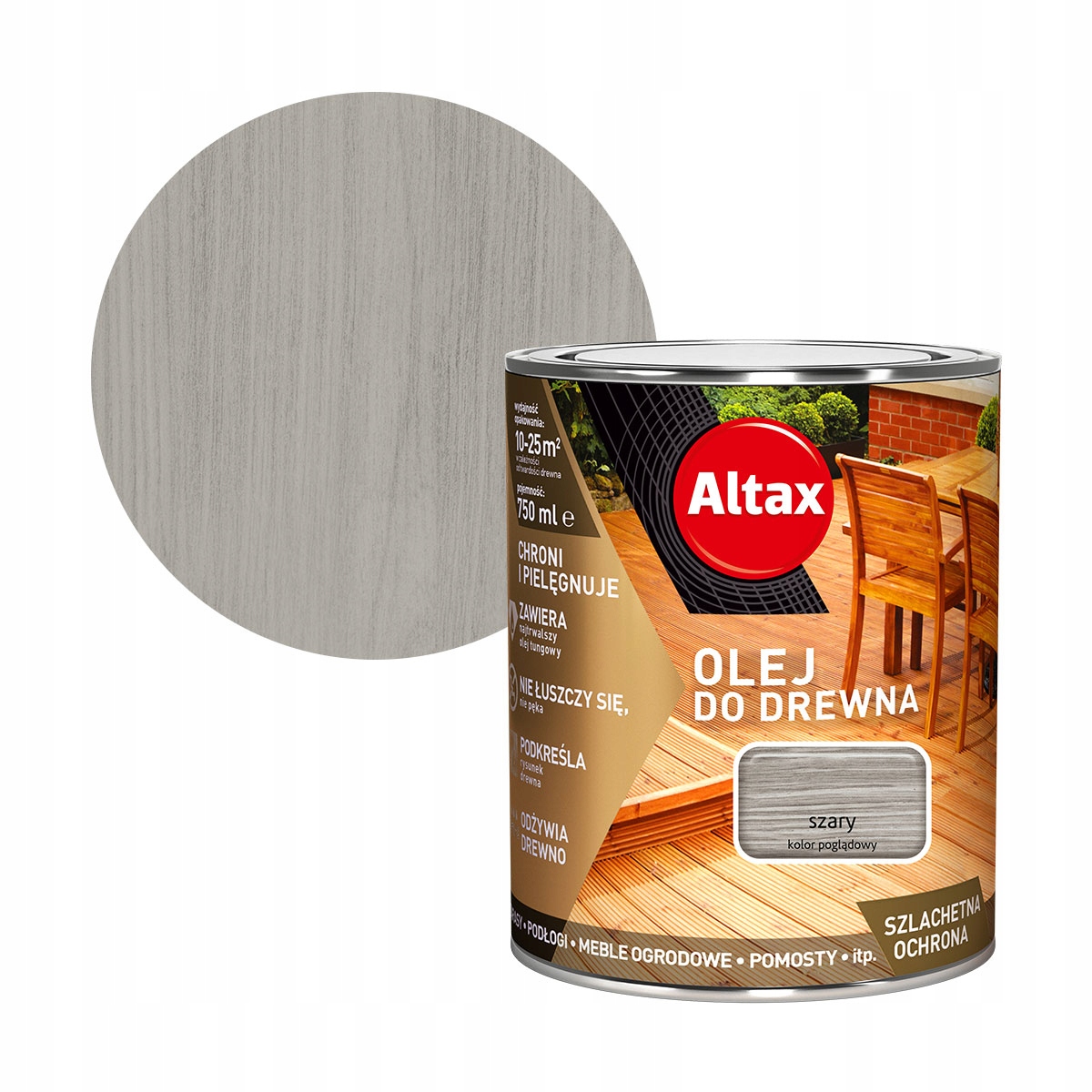 

Altax Olej Do Drewna 0,75L Szary