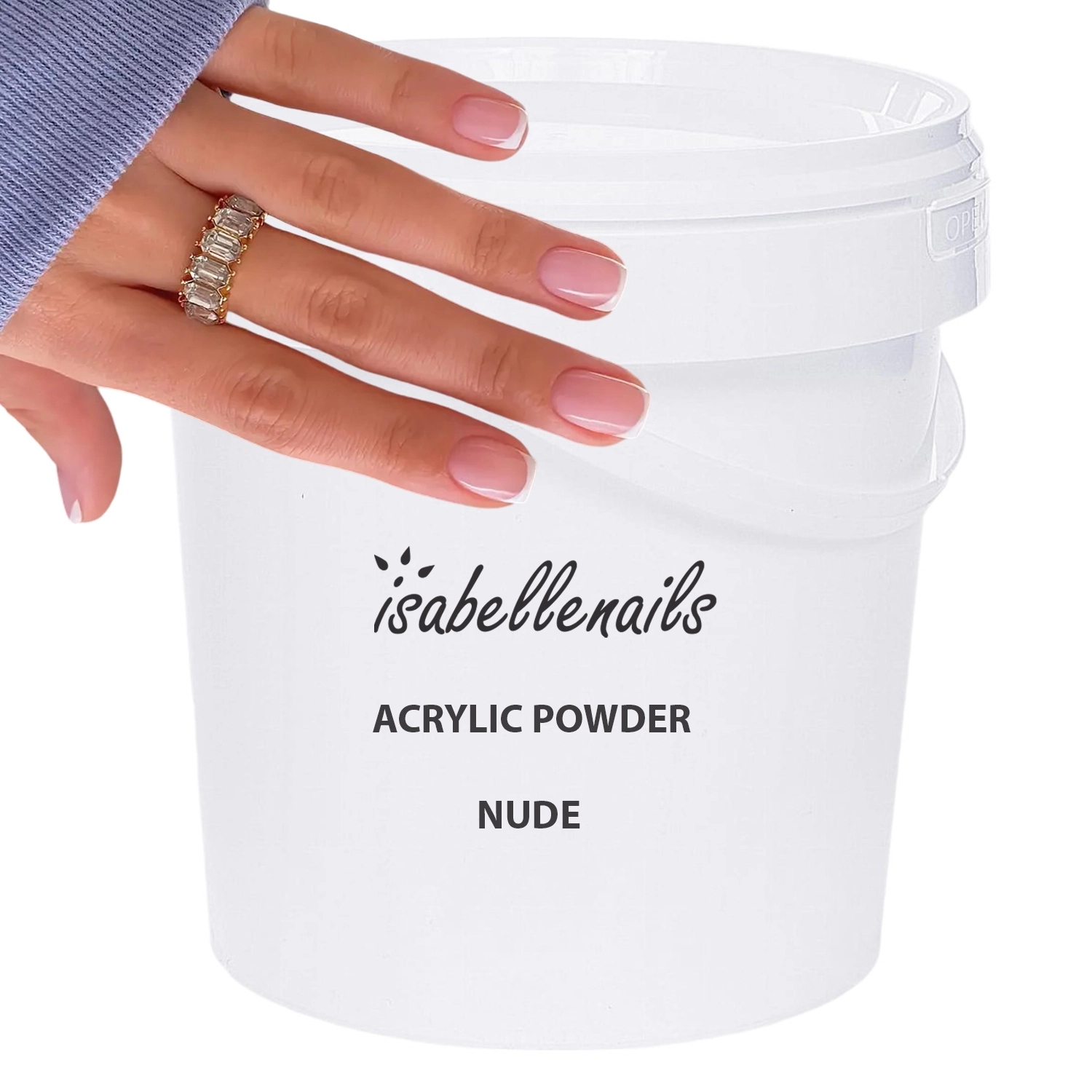 AKRYL DO PAZNOKCI PUDER PROSZEK AKRYLOWY NUDE 1L ISABELLENAILS CIELISTY