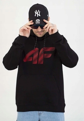 Mikina 4F S Kapucí M2548 černo červená