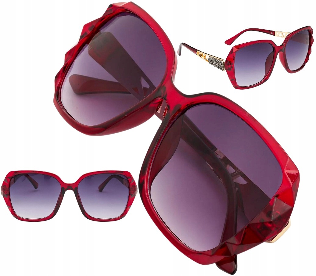 

Damskie Duże przeciwsłoneczne okulary muchy retro