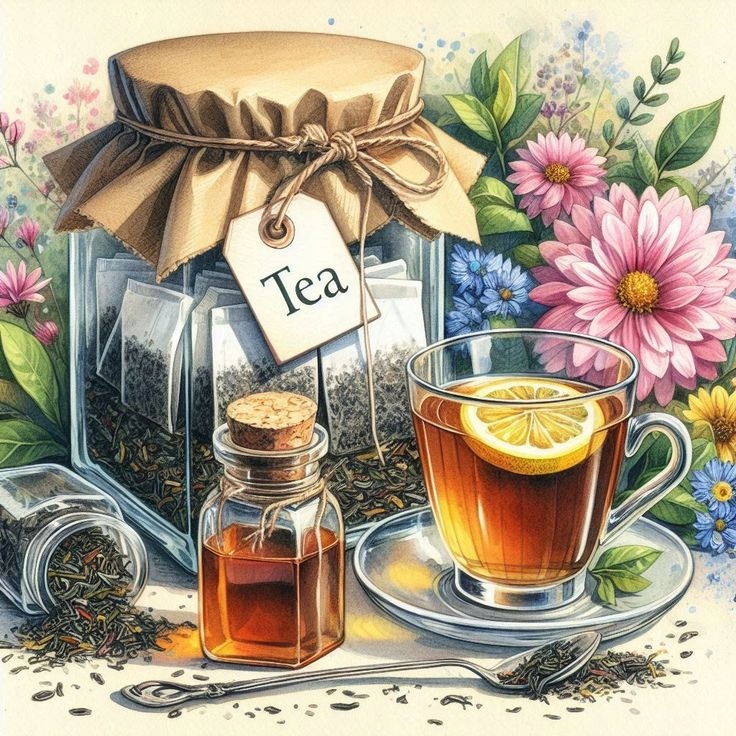 Diamantová výšivka Polní květiny Kytice Čaj Pití Kuchyňské čtverce 80x80 cm