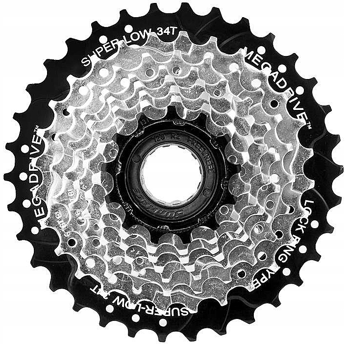 SUNRACE WOLNOBIEG 8-RZĘDOWY 13-34T MOCNY NAKRĘCANY Kod producenta WOL-033
