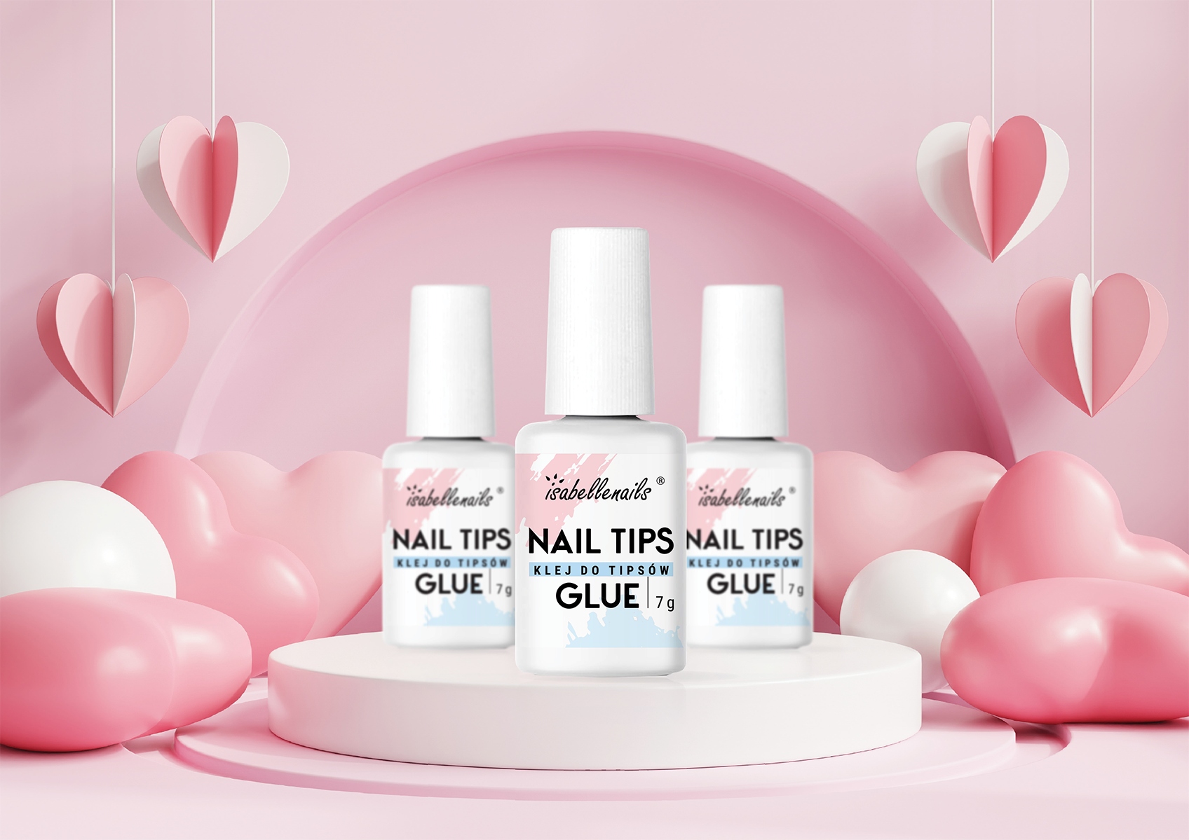 ISABELLENAILS KLEJ DO TIPSÓW 7 ML Z PĘDZELKIEM Pojemność 7.5 ml