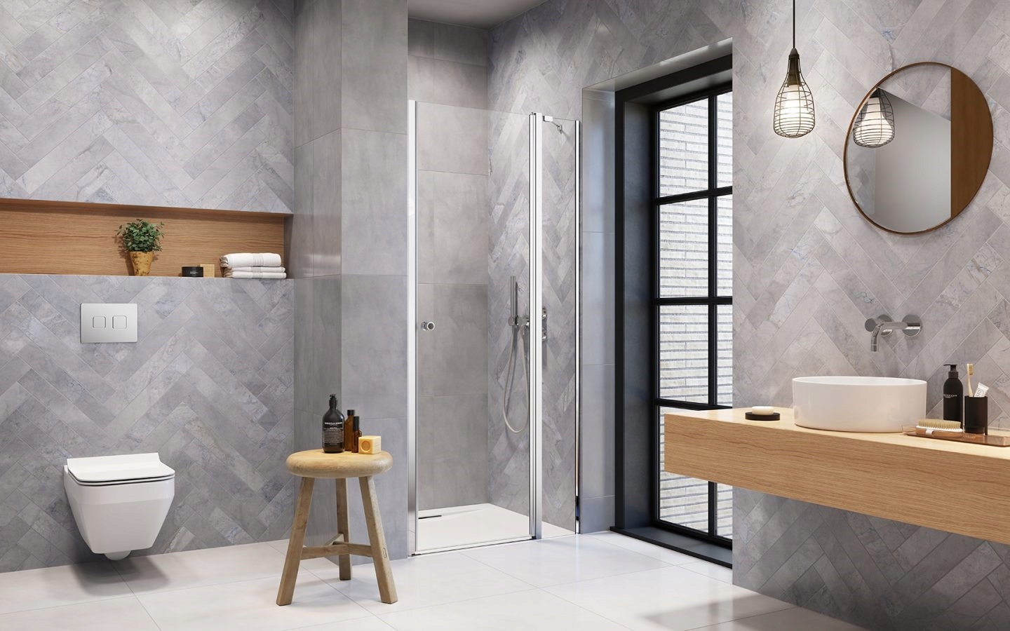 Drzwi prysznicowe RADAWAY Eos DWJ II 90x195 PRAWE Marka Radaway