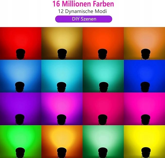 RICHSING Reflektor Zewnętrzny Oświetlenie Ogrodowe Wodoodporne LED 15W RGB — miniatura 2