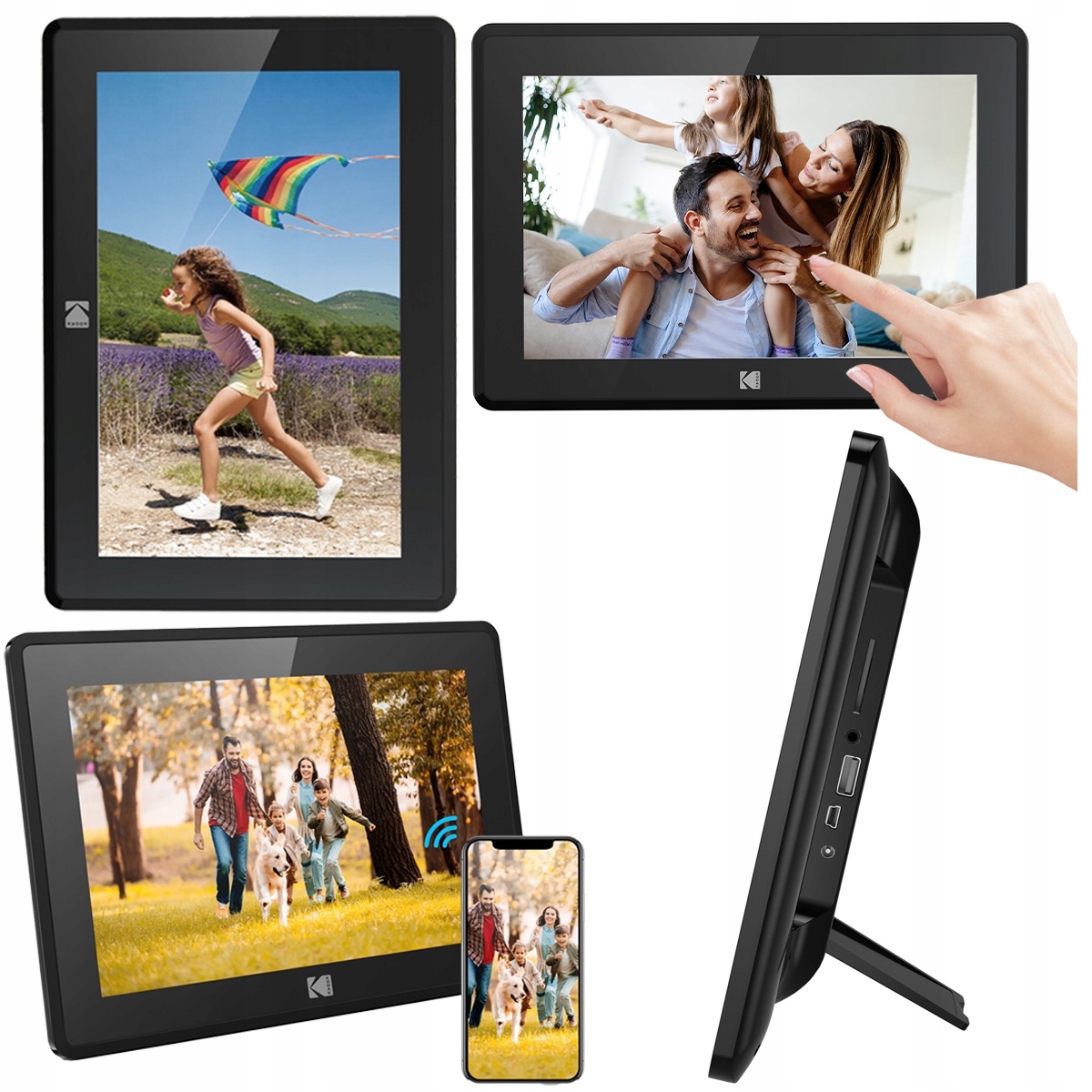 Kodak Digitální Fotorámeček rámeček Dotykový fotografie videa 10,1" RCF-106H WiFi