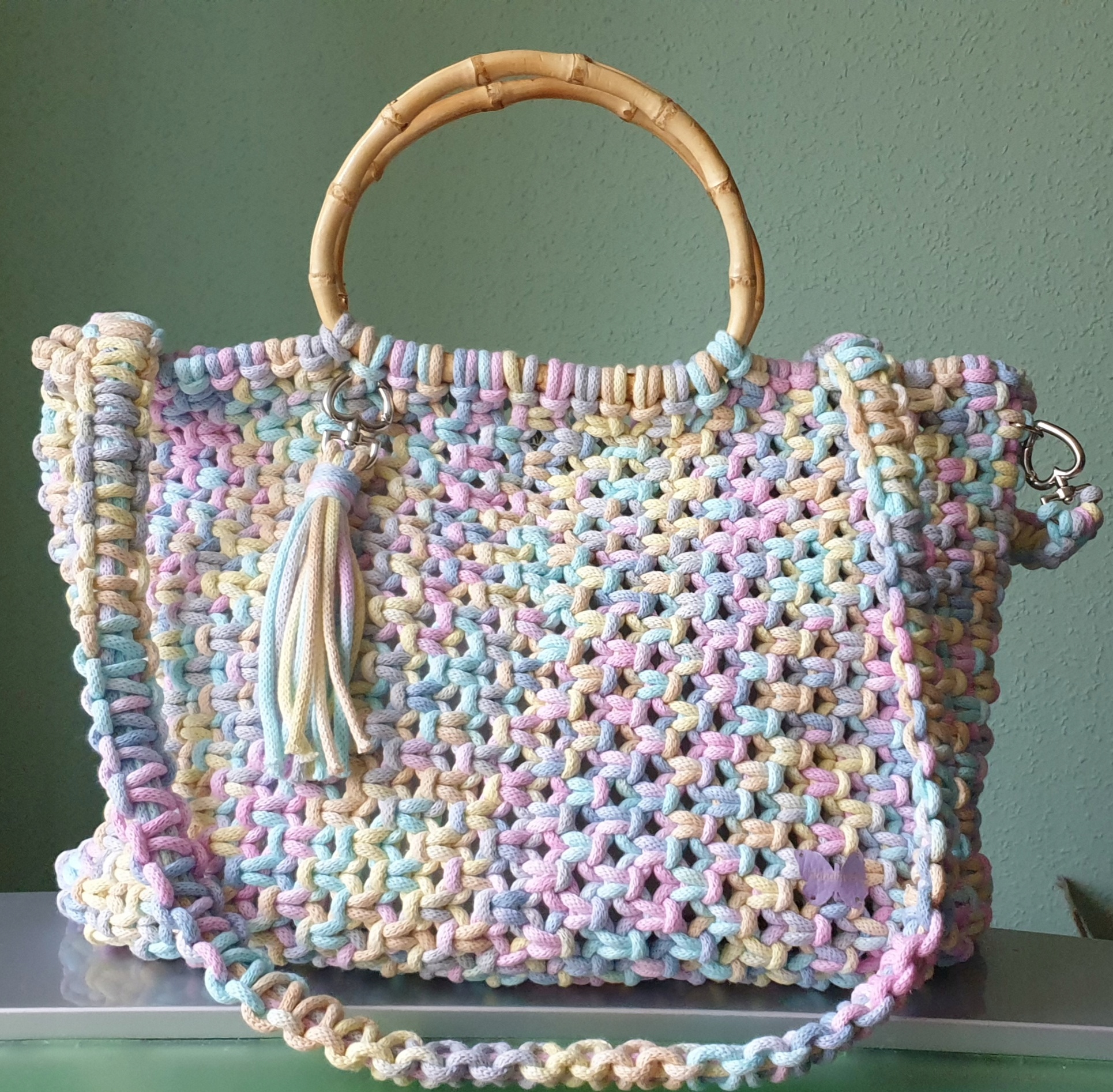 Multicolor Košík macrama Hendmade krásná