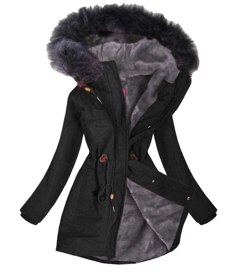 Voděodolná Parka Kožíšek M933 Černá/šedá XXL (44)