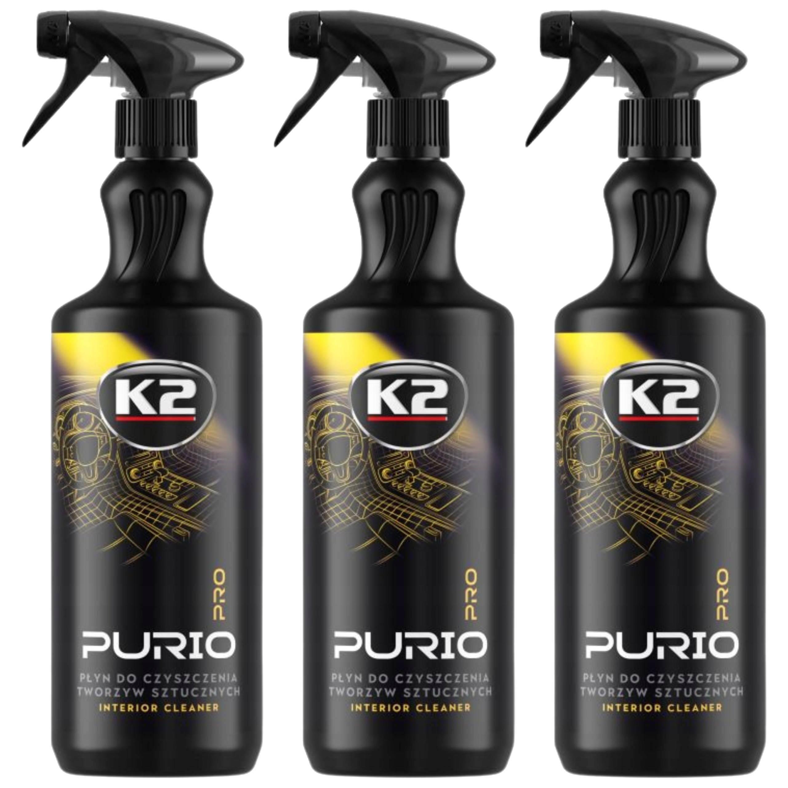 Zestaw czyszczenia samochodu auta K2 Purio Pro 1l x3